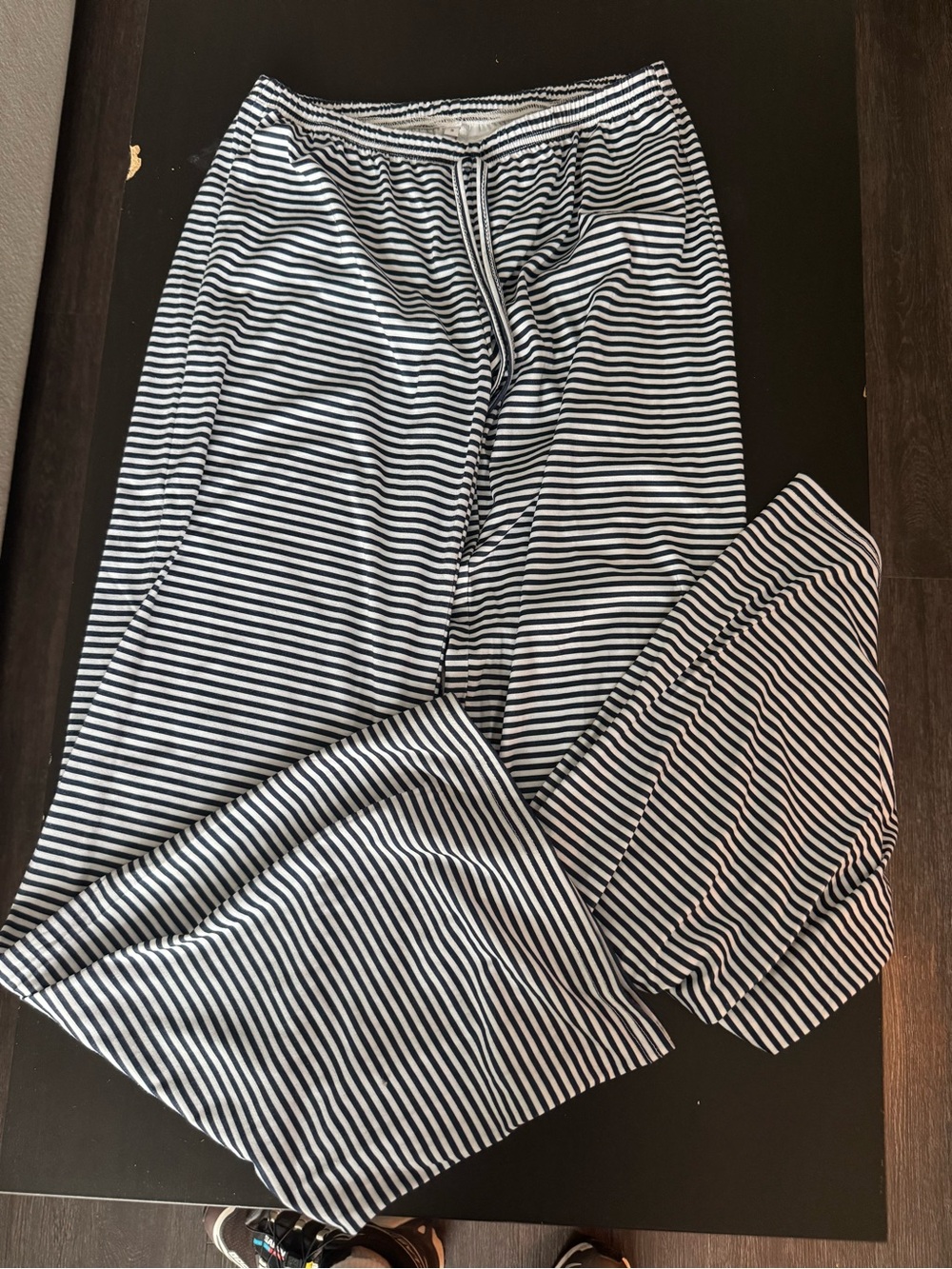 Striped Lounge Pants - Navy and White